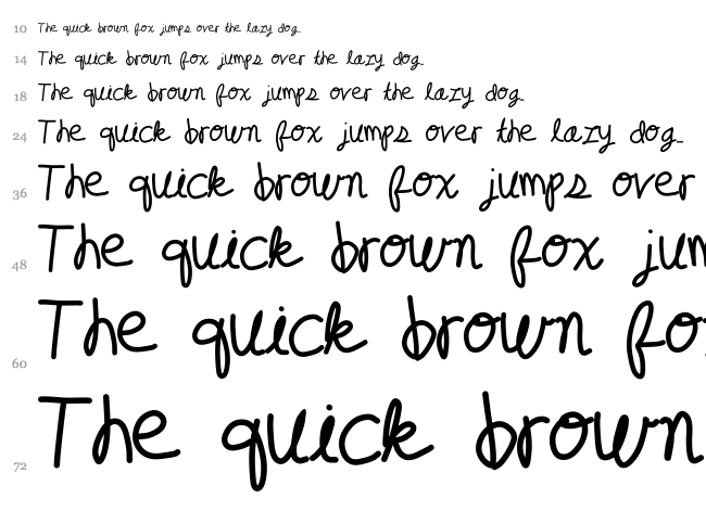Random Type font waterfall